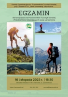 Plakat egzaminu na przodownika turystyki górskiej